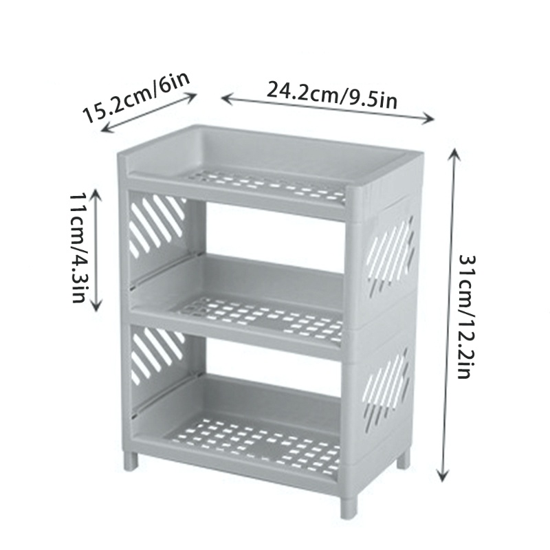 Giá Đỡ Mỹ Phẩm / Gia Vị 3 Tầng Bằng Nhựa Tiện Dụng