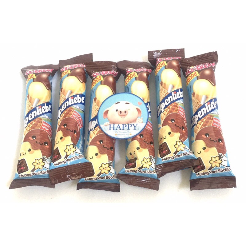 Kẹo mút ICE-CREAM ALPENLIEBE hương Vani Sôcôla/Nho Xoài que 14,5g