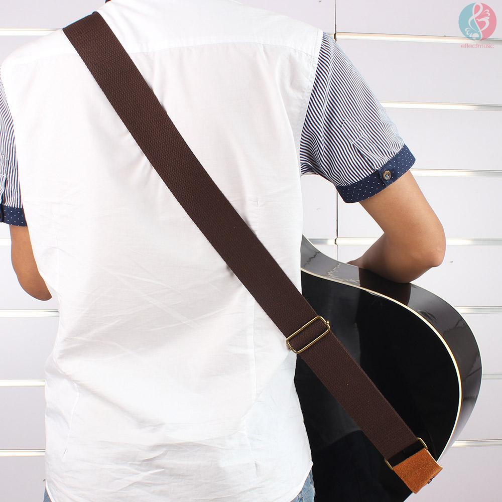 Irin Dây Đeo Đàn Guitar Bằng Cotton Bện Và Da Có Thể Điều Chỉnh Thoải Mái Tiện Dụng