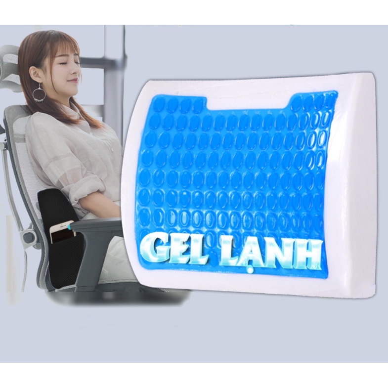 Gối tựa lưng văn phòng Doron có gel lạnh chống đau mỏi thắt lưng cho dân văn phòng, lái xe