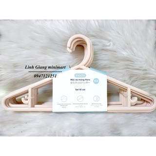 10 Mắc áo người lớn Hara 184 Mắc áo nhựa cao cấp Mắc áo Nhật Móc áo trẻ em Móc áo nhựa cao cấp