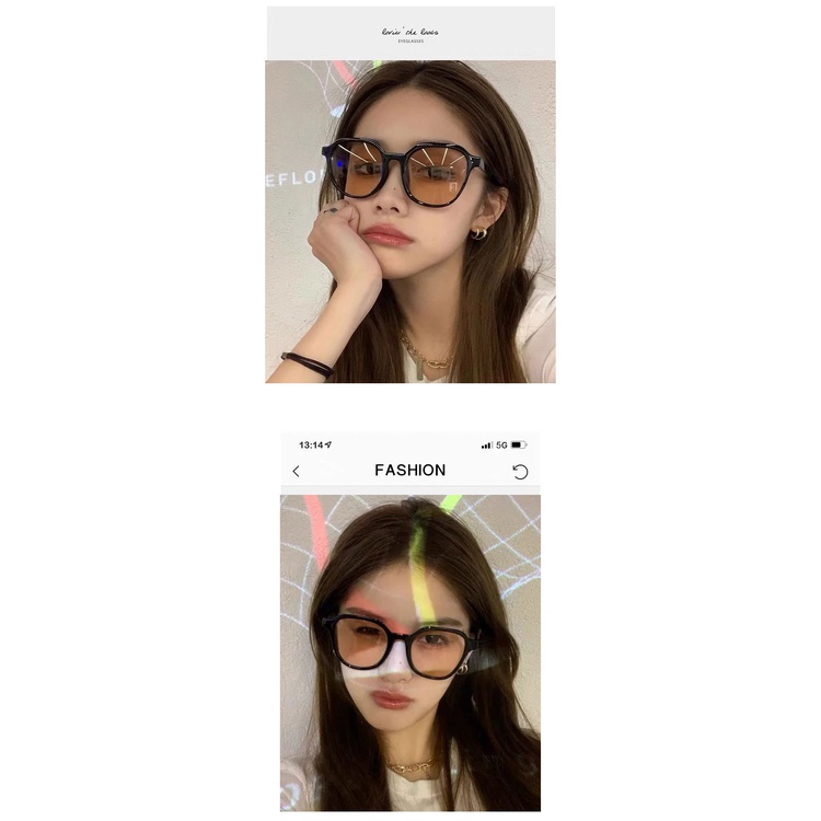 Kính Mát Màu Nâu Chống Tia Cực Tím Thời Trang Đường Phố 2022 Cho Nữ