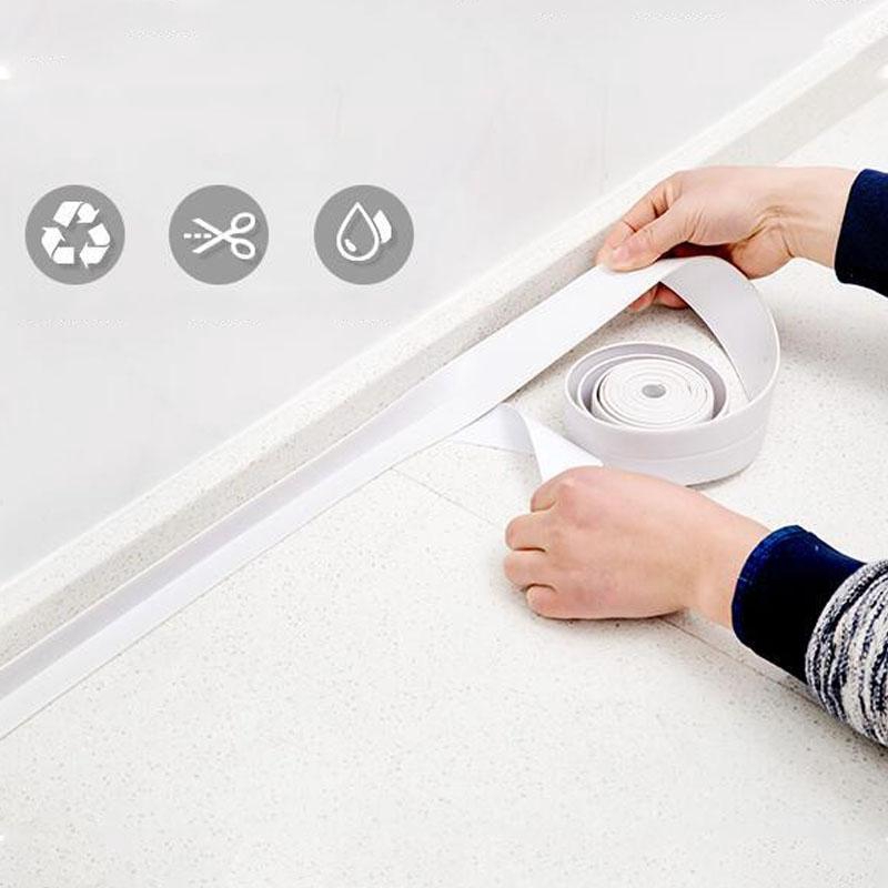 Cuộn băng dán tự dính bằng chất liệu PVC chống ẩm chống thấm nước cho phòng tắm/bồn rửa/bếp
