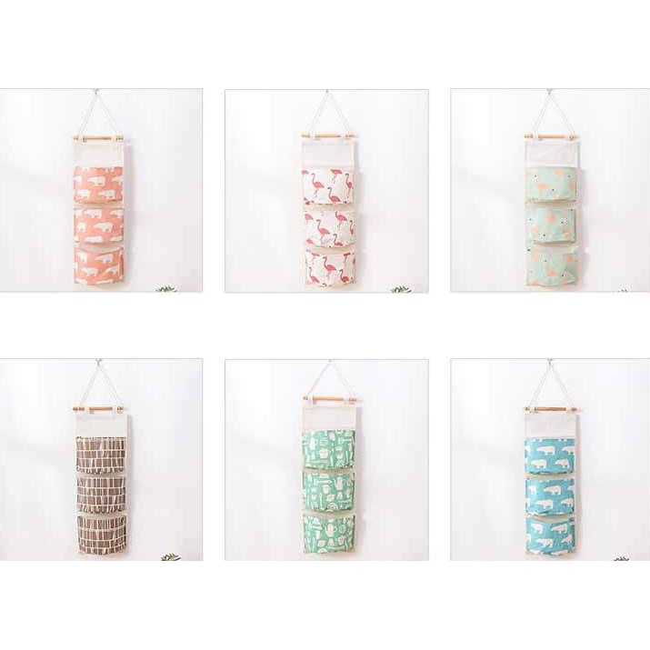 Túi đựng đồ treo tường ba ngăn tiện lợi