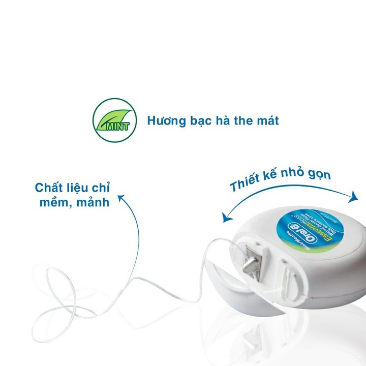 Chỉ Nha Khoa Oral-B Essential Floss làm sạch kẽ răng hàng Mỹ 50m