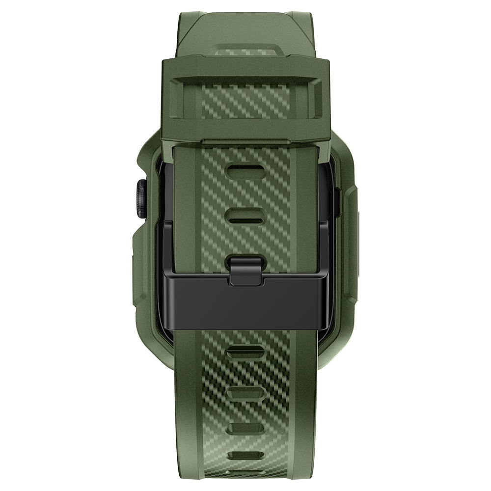 Dây Đeo Đồng Hồ Bằng TPU + Sợi Carbon Cho Apple iWatch Series 7 6 SE 5 4 3 2 45mm 41mm 40mm 44mm 42mm 38mm