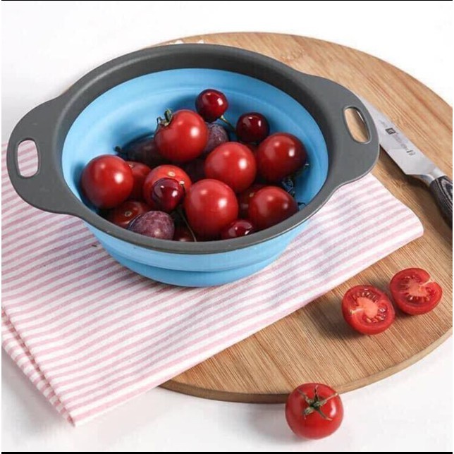 Bộ 2 rổ nhựa Silicon gấp gọn cực tiện lợi