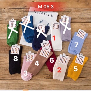 Combo 5 đôi tất gân nhỏ cổ cao