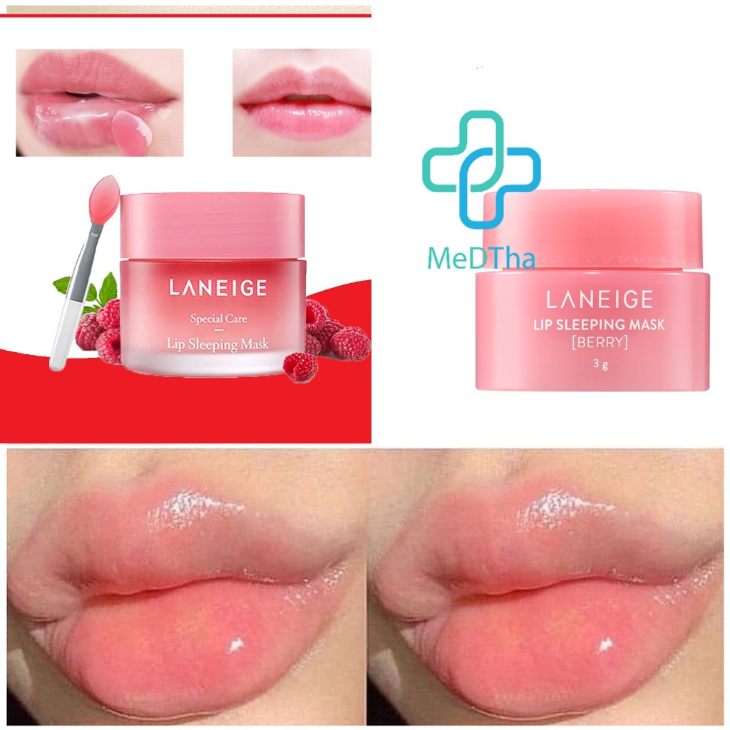 Mặt nạ ngủ cho môi LANEIGE Lip Sleeping Mask Berry - Dưỡng môi, chống nẻ (Hũ 3g) [Chính hãng]