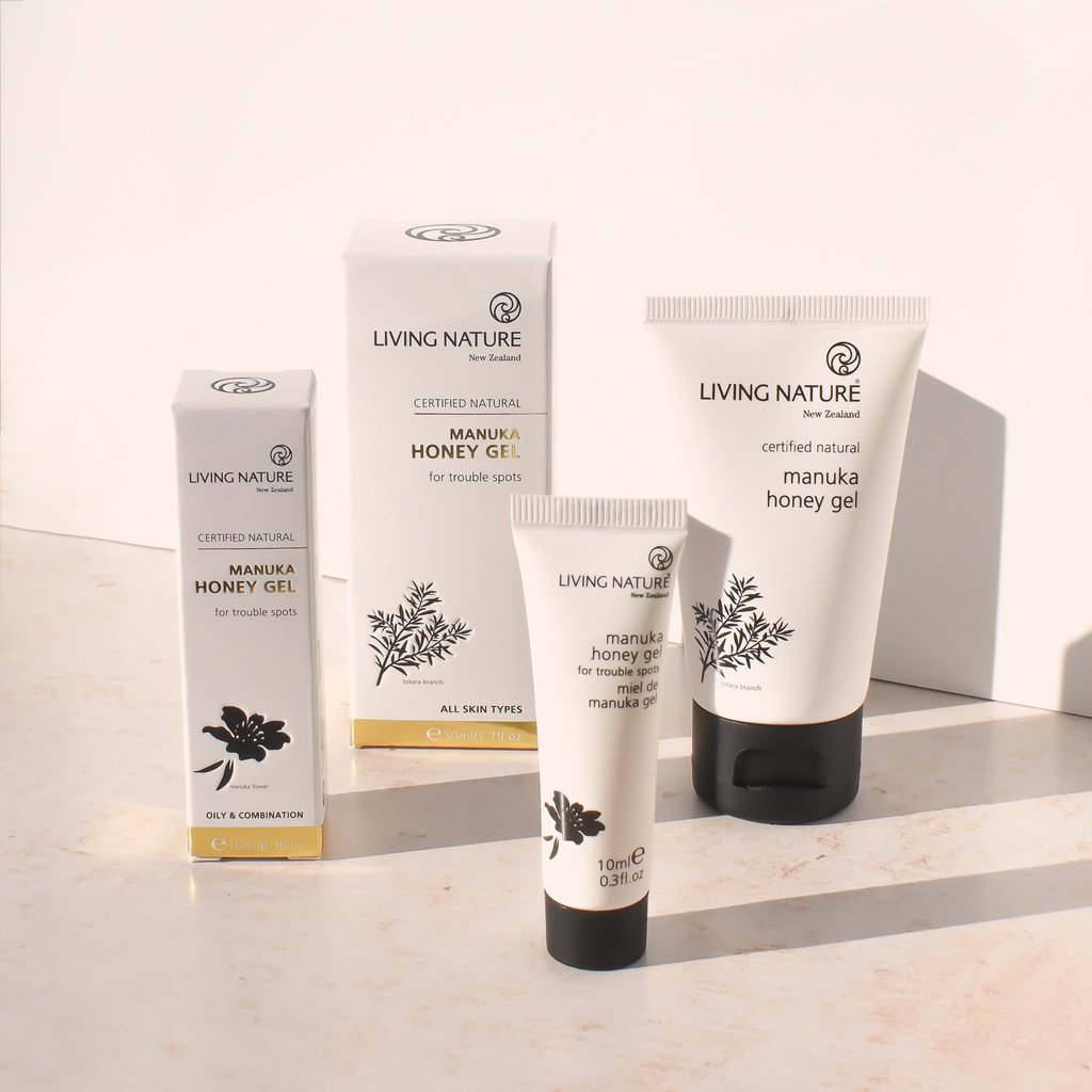 Gel giảm viêm, giảm mụn Living Nature Manuka Honey Gel 50ml
