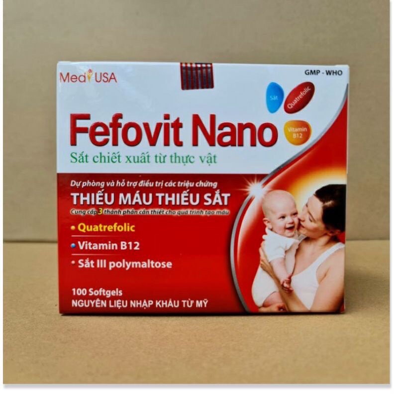 Fero Nano bổ sung sắt ,Acid folic cho cơ thể mà không bị nóng
