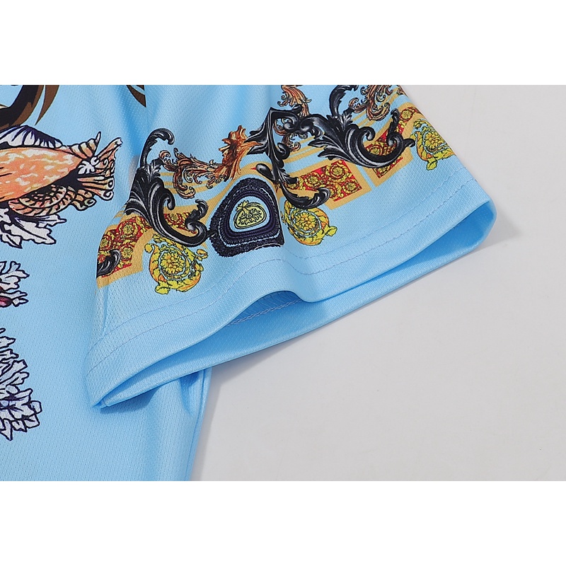 Áo Thun Polo Tay Ngắn In Logo Versace Thời Trang Mùa Hè Thoải Mái
