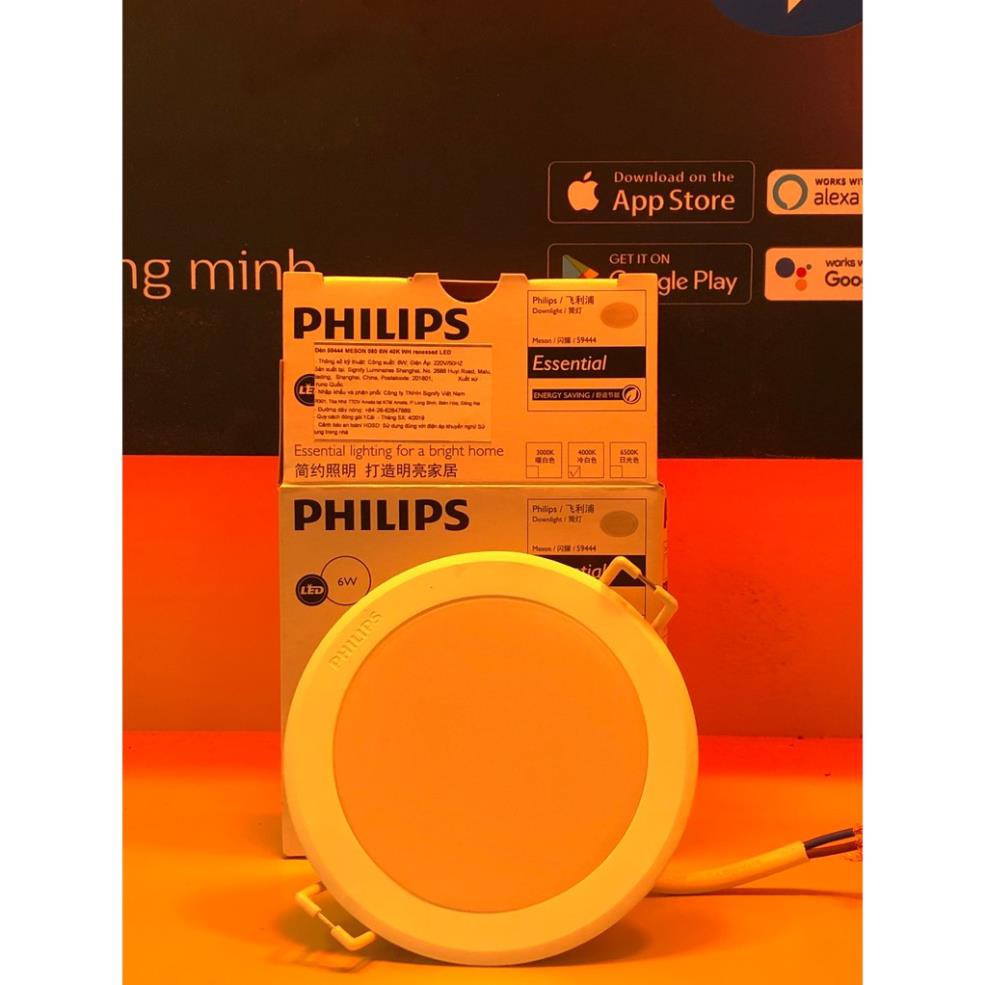 Philips ĐÈN LED ÂM TRẦN MESON 59444 PHILIPS - 6W - Cắt lỗ 80mm - Ánh Sáng Trắng/Vàng/Trung Tính  chính hãng