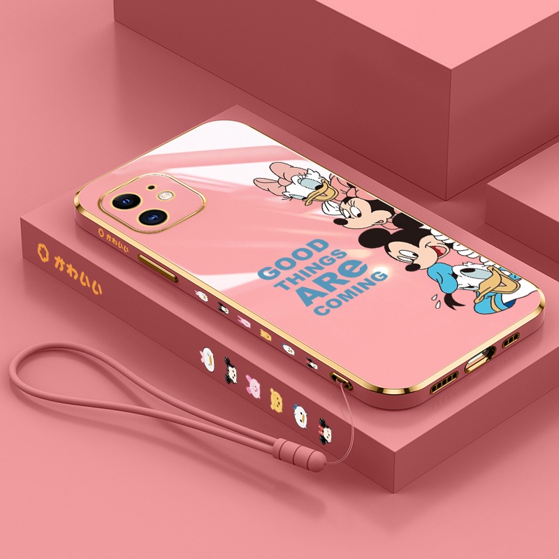 Ốp điện thoại QIANZI silicon kiểu nhân vật Disney thích hợp cho Iphone 11 11Pro Iphone 11Pro Max 12 12Pro 12Pro Max 12