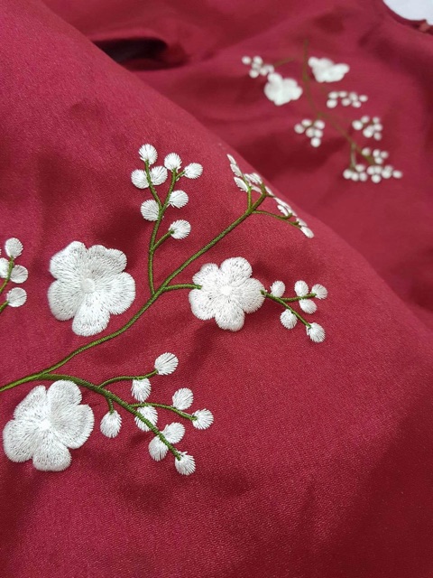 Áo dài germ siêu xinh áo dài đỏ thêu tay, áo dài trắng ren. Đỏ size S, trắng size M. Mua về mới mặc thử và giặt