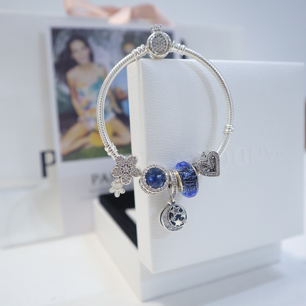 Vòng bạc cao cấp xâu charm- Trang sức bạc Venus