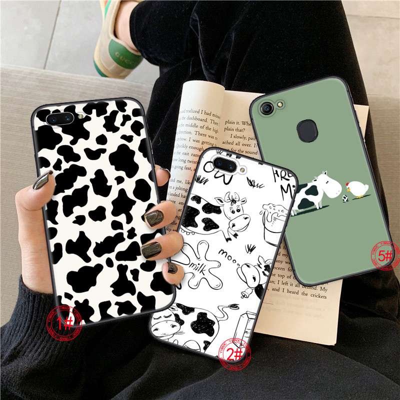Ốp Lưng Hình Bò Sữa Xinh Xắn Cho Điện Thoại Oppo A73 2020 A93 F17 Realme 7 Pro 4g 7i X7 C17