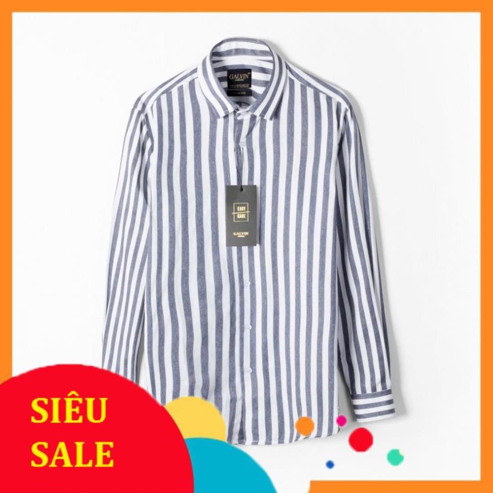 Sơ mi nam Galvin cotton kẻ dọc 4 màu , áo sơ mi nam hàn quốc SMGV102 - Galvin Store