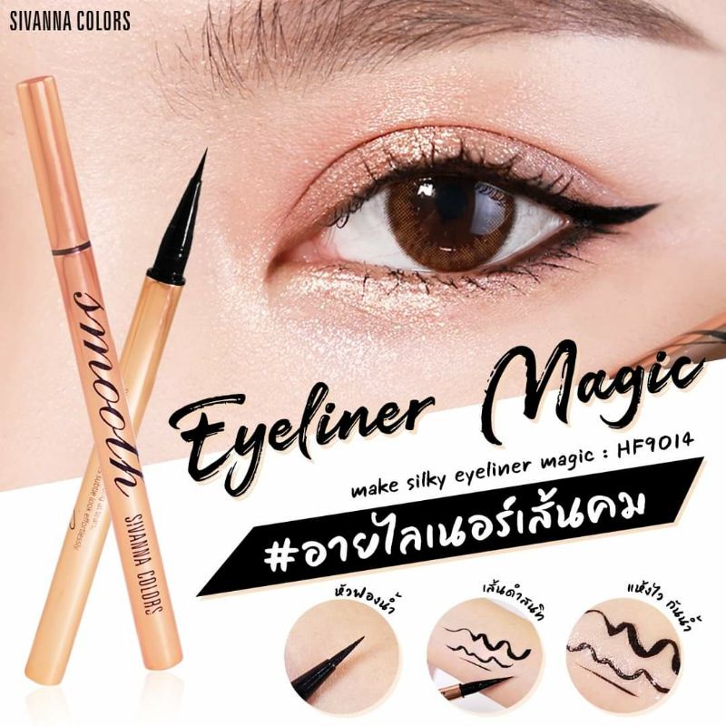 Kẻ mắt Sivanna Dual Ended HF9036/Make Silky Eyeliner HF9014 Thái Lan nét mảnh, lâu trôi