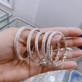 Vòng tay bạc chạm rồng đủ size