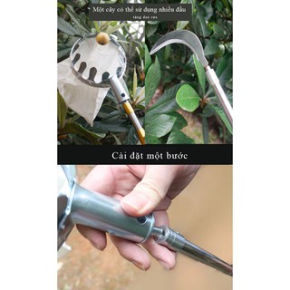 ◘□Dụng cụ hái trái cây nhanh chóng tầm cao EXTENSION ROD (kéo dài 7m)  Giảm giá10%