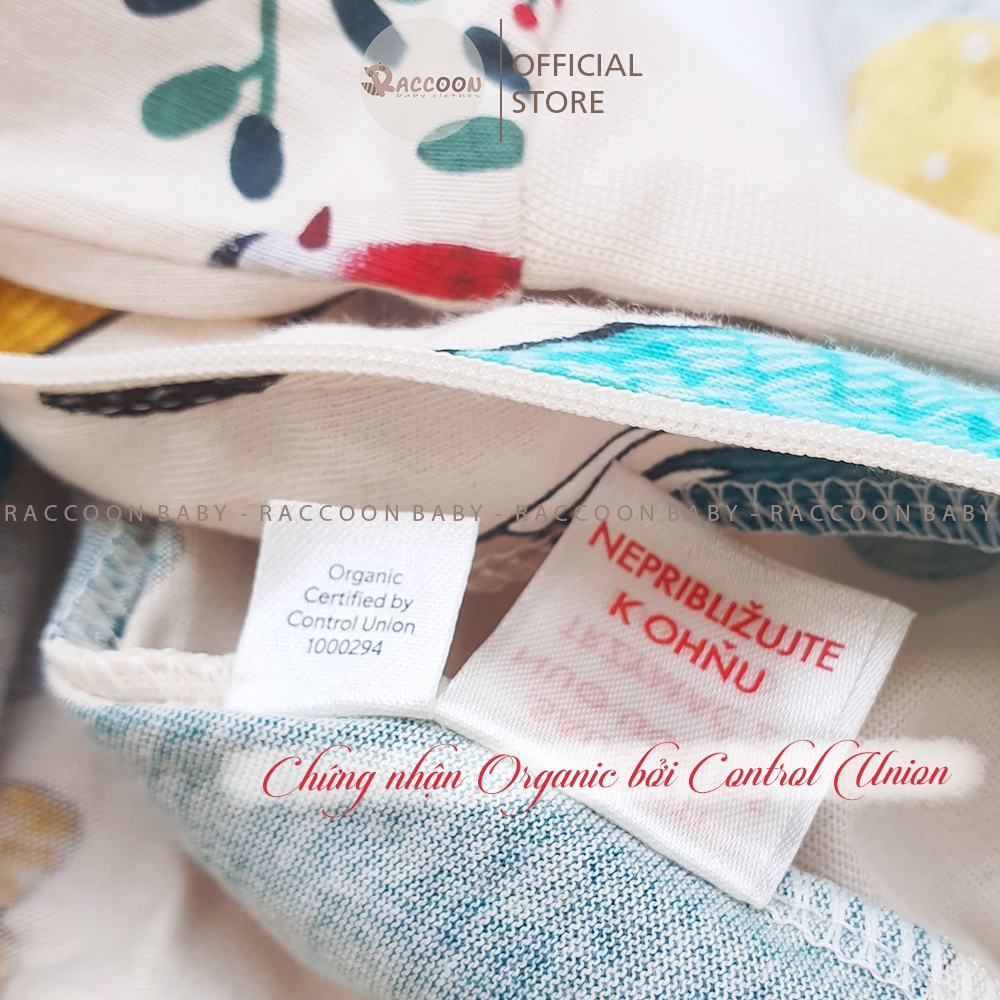 Bộ đồ liền thân bodysleep sleepsuit vải Cotton Organic bé trai bé gái xuất dư Lindex