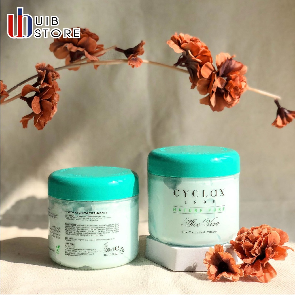 Kem dưỡng ẩm phục hồi da chiết xuất lô hội - Aloe vera revitalising cream CYCLAX 300ml