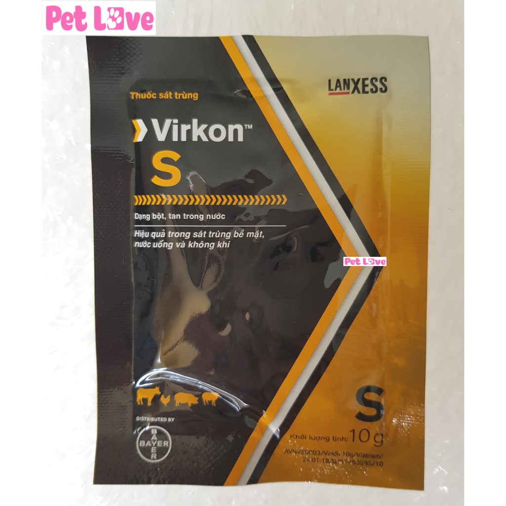 Virkon S (10g) thuốc sát trùng chuồng trại, nhà vật nuôi