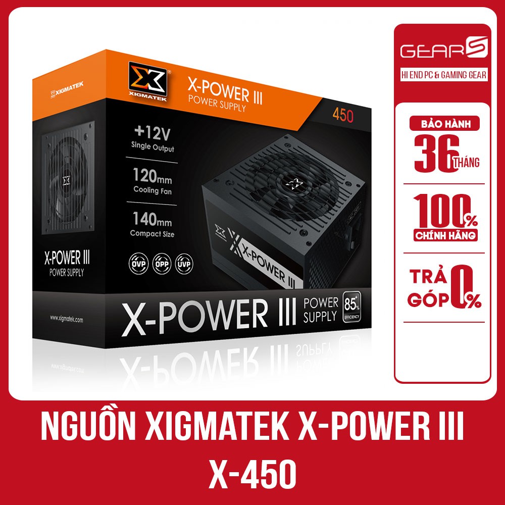 Nguồn Xigmatek X-POWER III X-450 - Bảo hành 36 Tháng chính hãng Mai hoàng