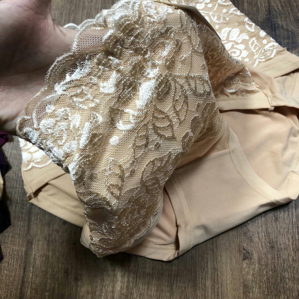 Quần lót nữ cạp cao chất cotton pha ren phom to mã 2015