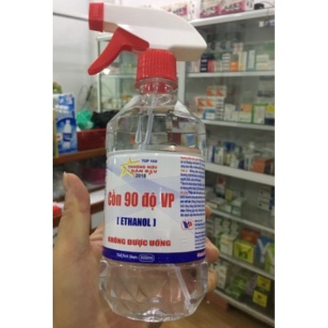 Cồn Vĩnh Phúc 70, 90 độ chai 500ml, 1000ml chai vòi xịt rửa tay khô sát khuẩn