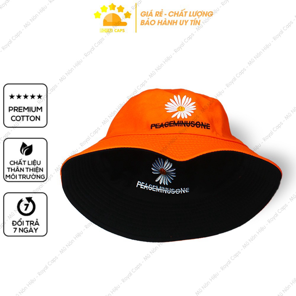 Mũ Bucket Nón Bucket Tai Bèo Nam Nữ 2 Mặt Hoa Cúc Peaceminusone Vải Kaki Unisex - Royal Caps