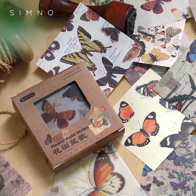 Set 180 Tờ Sticker Dán Trang Trí Sổ Lưu Niệm 16 Kiểu Retro Đa Năng