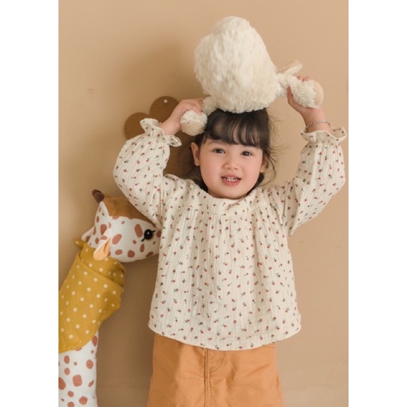 Áo Bé Gái Kiểu BabyDoll Muslin Dài Tay Dễ Thương - MIYA TOP -TOM002 - SAOLA KIDS CLOTHING - 2 Màu