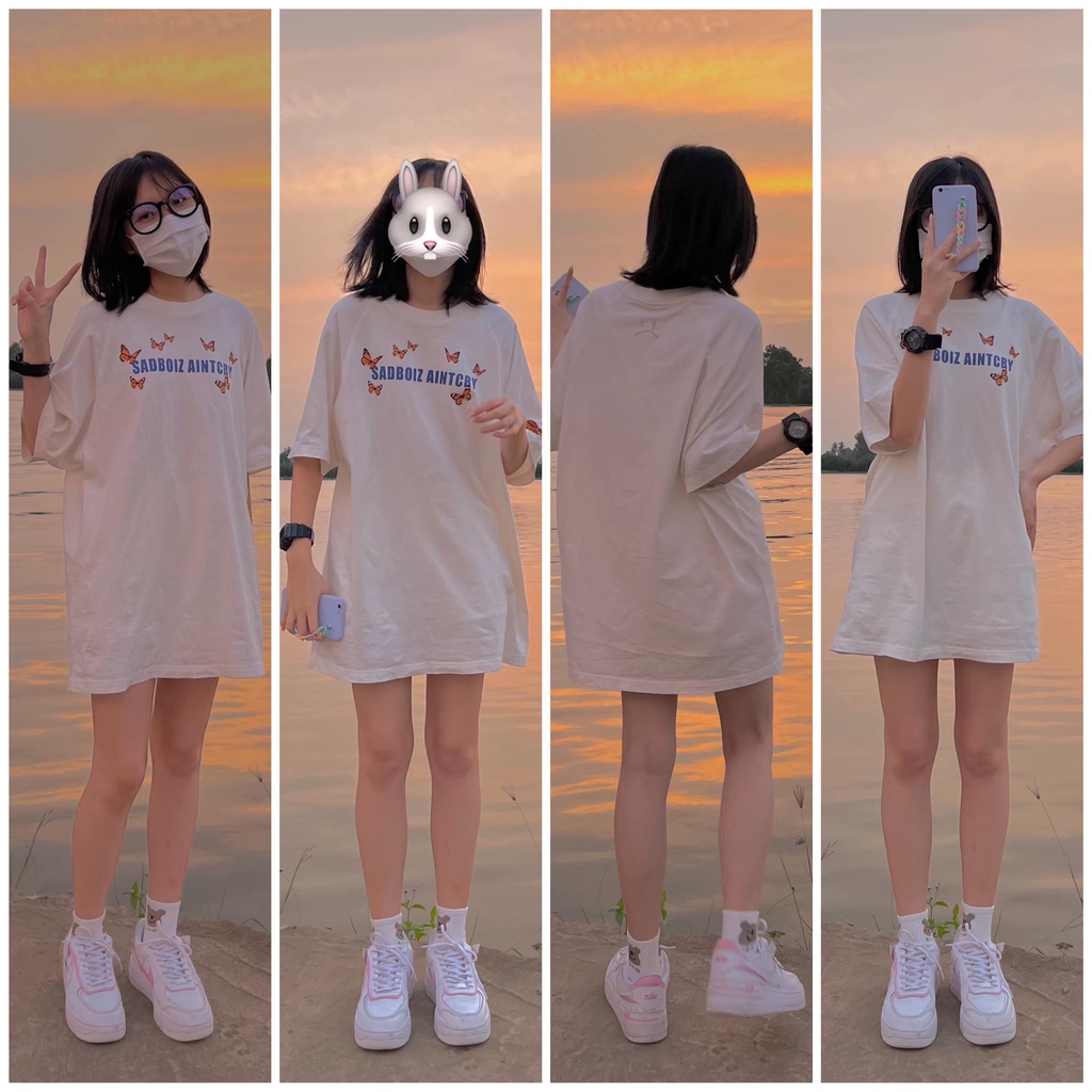 Áo thun tay lỡ form rộng SADBOIZ DREAMY BUTTERFLY Logo thêu mặt buồn phong cách Unisex T&A Store | BigBuy360 - bigbuy360.vn