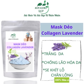100gr Bột Mặt Nạ Dẻo Collagen Lavender - Dưỡng da, Chống lão hóa - Handmade