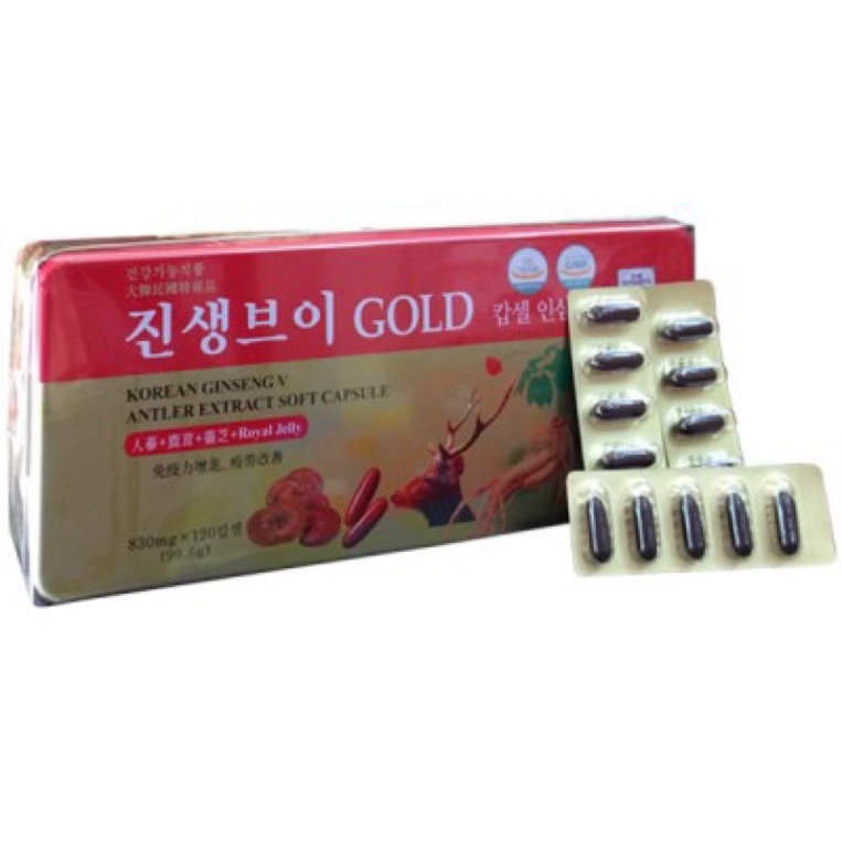 Viên Hồng Sâm Linh Chi Nhung Hươu Hàn Quốc 120 Viên Dongwon Giúp Bồi Bổ Cơ Thể Ổn Định Tim Mạch Huyết Áp