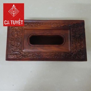 Hộp đựng giấy ăn gỗ hương cao cấp