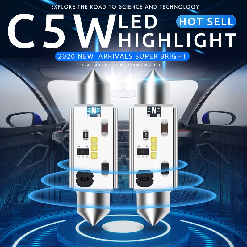 1 Chip Đèn Led C5W C10W 12-24 V 31 mm 36 mm 39 mm 41 mm Cho Xe Hơi