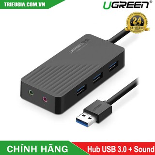 Hub chia cổng USB 3.0 hỗ trợ Audio và Mic - Ugreen 30421