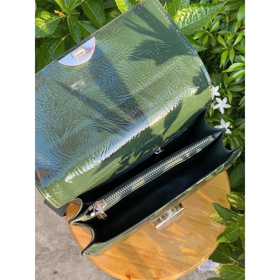 Túi xách tay nữ da nhăn siêu sang Char les