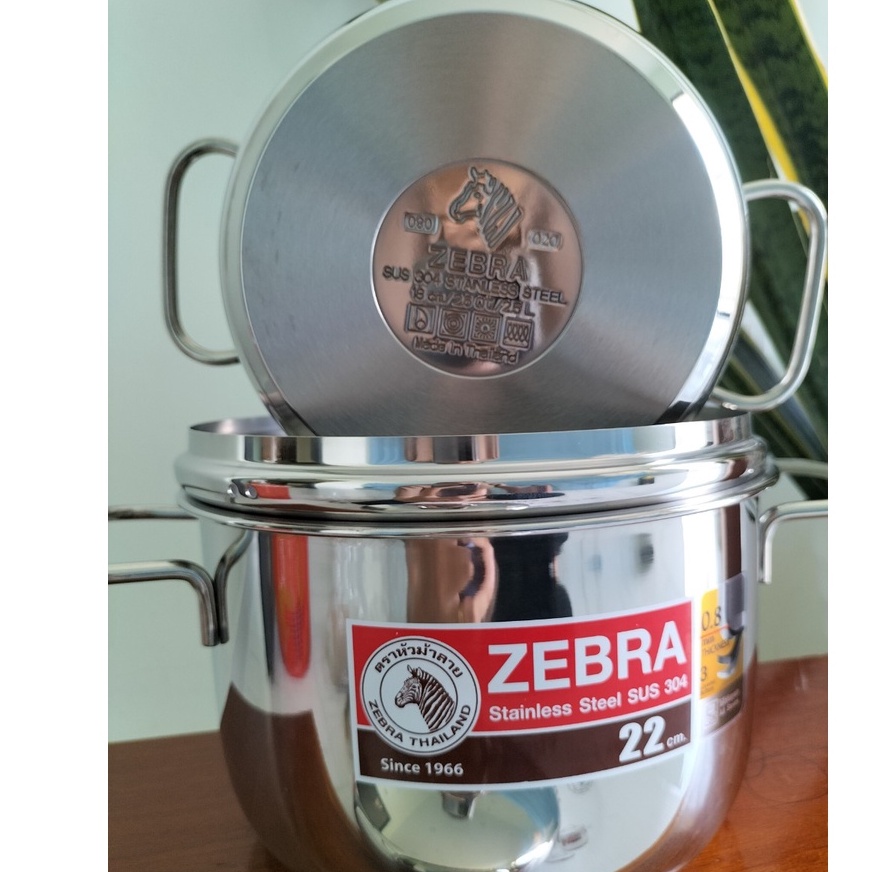 Bộ 2 nồi inox 304 Zebra Thái Lan Extreme Infinity 18cm+22cm, nhập khẩu Thái Lan, 180820