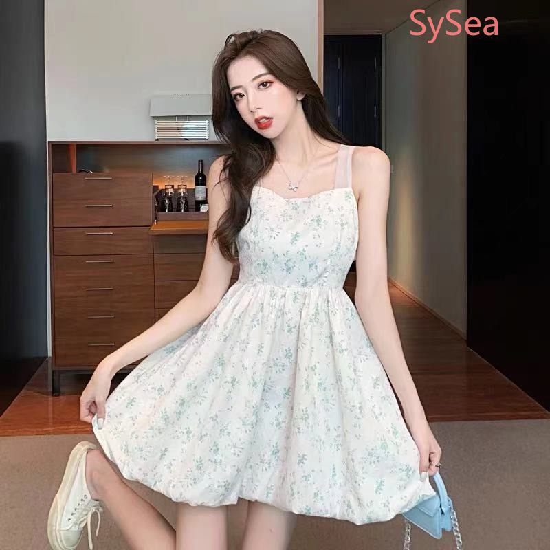 Đầm Hai Dây Hở Lưng Thắt Nơ Quyến Rũ Thời Trang Hè Cho Nữ