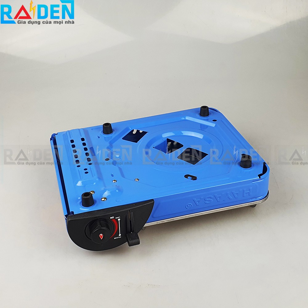 Bếp ga mini Hayasa HA-8102M dập cuốn mép chắc chắn, có vòng chắn gió - Màu ngẫu nhiên