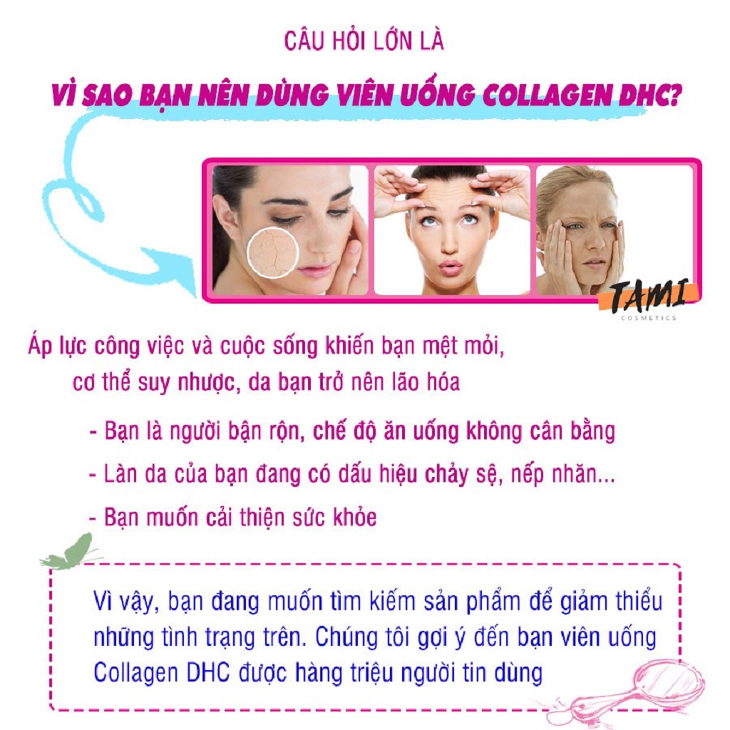 Combo Viên uống DHC Cải Thiện Da Mụn, Trẻ hóa Làn Da 30 Ngày (Kẽm 30 viên & Collagen 180 viên)