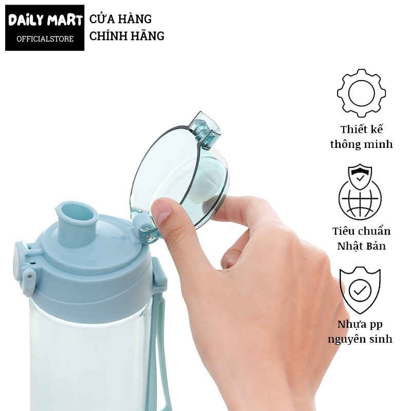 Bình nước Kita Grace thể thao sport tập gym nhựa inochi cao cấp 620ml