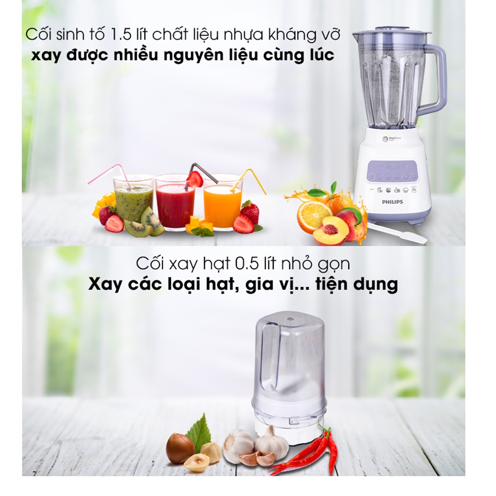 Máy xay đa năng Philips HR2221 và Philips HR1393 phân phối chính hãng bảo hành 2 năm