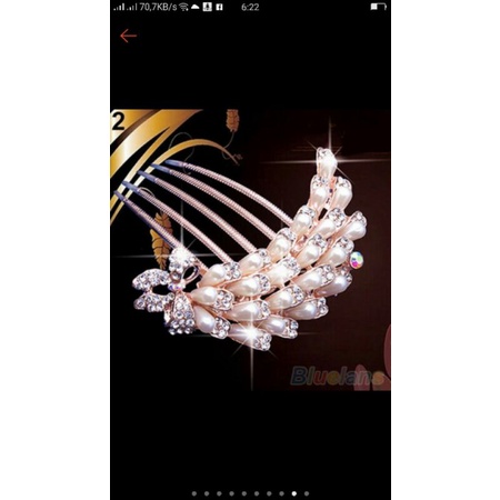 Lượt Cài Tóc Đính Đá Và Ngọc Tr-ai Sang Trọng