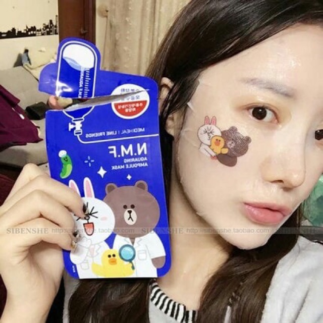 🌈 Combo 10 Mặt Nạ Mask MEDIHEAL LINE FRIENDS+ Tặng Mask môi 💋