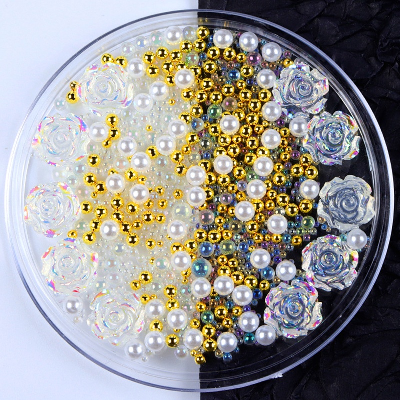 Khuôn Tạo Hình Hoa Hồng 3D Trang Trí Móng Tay DIY Dễ Thương